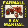 Thumbnail IH International FARMALL A & AV Tractor OWNERS Operators MANUAL - DOWNLOAD