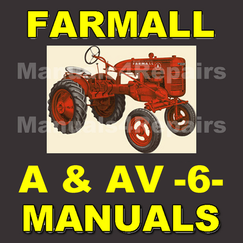 Product picture IH FARMALL A & AV Tractor -6- MANUALS Service, Parts, Owner, Attachments, Shop Manual Catalog - DOWNLOAD