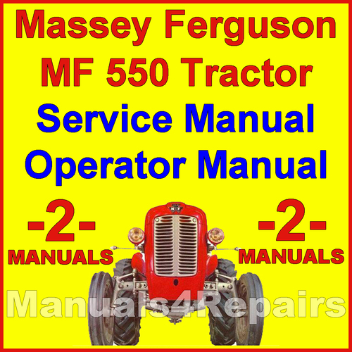 Product picture Massey Ferguson MF 550 Tractor Service Manual & Operator Manual -2- Manuals
