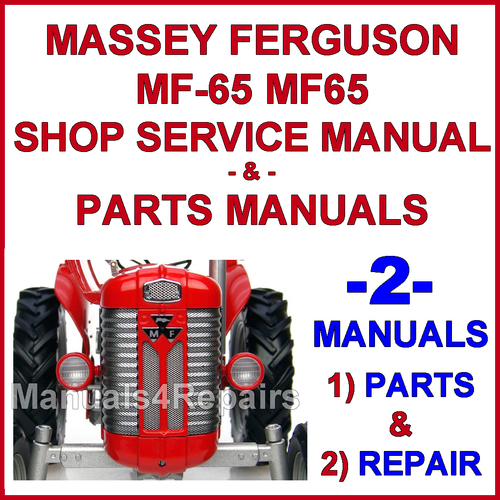 Product picture Massey Ferguson MF 65 Tractor Service Manual & Parts Manual -2- Manuals - DOWNLOAD