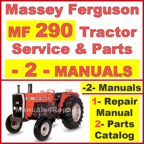 Product picture Massey Ferguson MF290 Tractor Service Manual & Parts Manual -2- Manuals - DOWNLOAD