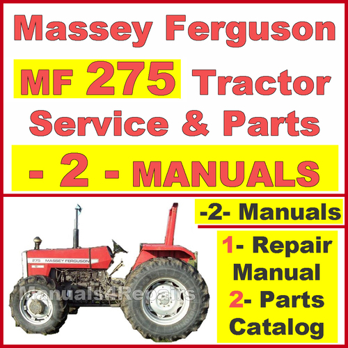 Product picture Massey Ferguson MF275 Tractor Service Manual & Parts Manual -2- Manuals - DOWNLOAD